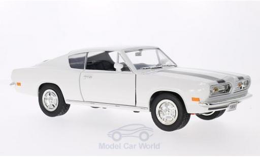 Plymouth Barracuda 1969 1/18 Lucky Die Cast bianco/nero 1969 modellino in miniatura