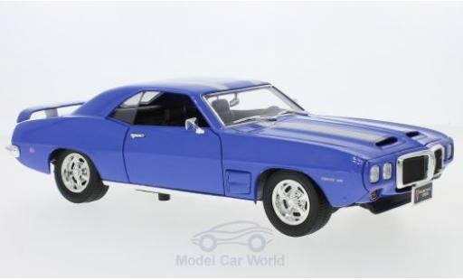 Pontiac Firebird 1969 1/18 Lucky Die Cast Trans Am metallico blu/grigio 1969 modellino in miniatura