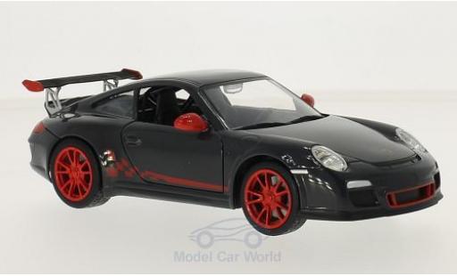 Porsche 997 GT3 RS 1/24 Lucky Die Cast 911 (II) GT3 RS grigio/rosso modellino in miniatura