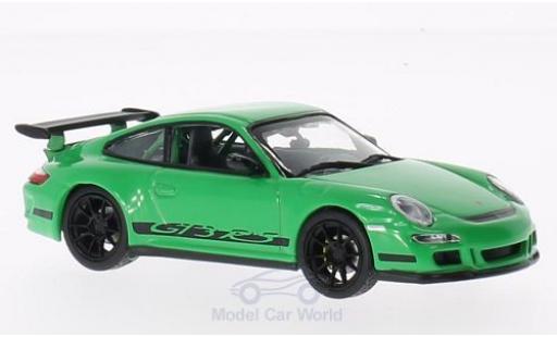 Porsche 997 GT3 RS 1/43 Lucky Die Cast GT3 RS Felgen u. Streifen nero verde modellino in miniatura
