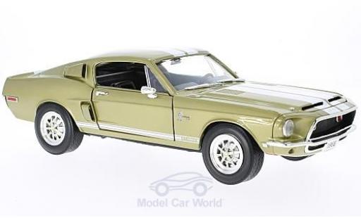 Shelby GT 1/18 Lucky Die Cast -500KR gold/bianco modellino in miniatura
