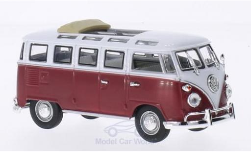 Volkswagen T1 1/43 Lucky Die Cast Samba Faltdach geöffnet rosso/bianco 1962 modellino in miniatura