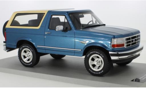 Ford Bronco 1/18 Lucky Step Models metallico blu 1992 modellino in miniatura