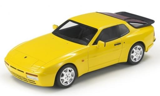 Porsche 944 1/18 Lucky Step Models Turbo S giallo modellino in miniatura