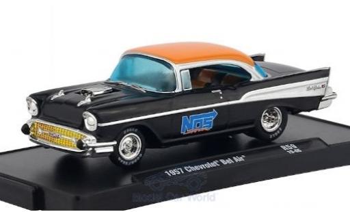 Chevrolet Bel Air 1/64 M2 Machines nero/orange Nos 1968 modellino in miniatura