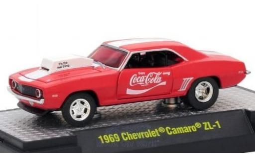 Chevrolet Camaro ZL1 1/64 M2 Machines ZL1 rosso/bianco Coca Cola 1969 modellino in miniatura