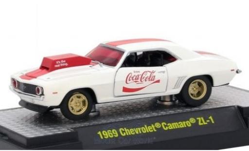 Chevrolet Camaro ZL1 1/64 M2 Machines ZL1 bianco/rosso Coca Cola 1969 modellino in miniatura