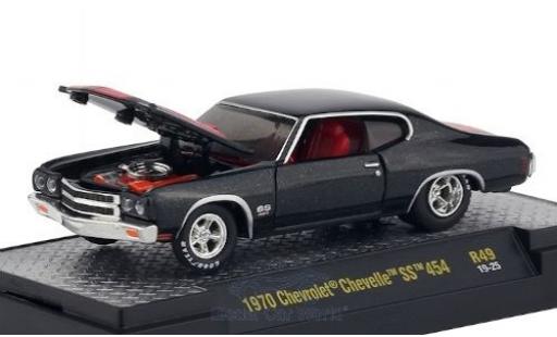 Chevrolet Chevelle 1/64 M2 Machines SS 454 metallico nero/matt-rosso 1970 modellino in miniatura