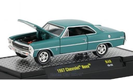 Chevrolet Nova 1/64 M2 Machines blu 1967 modellino in miniatura