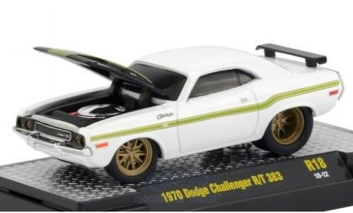 Dodge Challenger 1970 1/64 M2 Machines R/T 383 bianco/nero 1970 modellino in miniatura