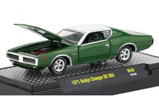 Dodge Charger 1/64 M2 Machines SE 383 verde/bianco 1971 modellino in miniatura