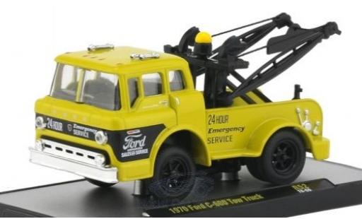 Ford C600 1/64 M2 Machines C-600 Tow Truck giallo/nero 1970 modellino in miniatura