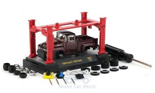 Ford F-1 1/64 M2 Machines 00 metallico rosso 1956 Model-Kit Bausatz inklusive 4 Ersatzrädern modellino in miniatura