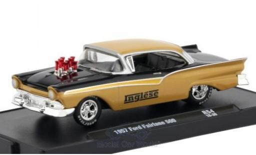 Ford Fairlane 1957 1/64 M2 Machines 500 beige/nero 1957 modellino in miniatura