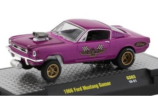 Ford Mustang 1/64 M2 Machines Gasser metallico lila 427 1966 modellino in miniatura