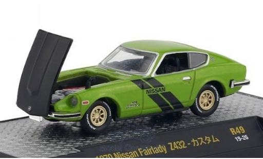 Nissan Fairlady Z 1/64 M2 Machines 432 metallico verde/matt-nero RHD 1970 modellino in miniatura