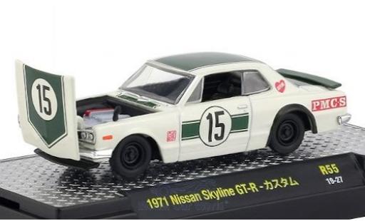 Nissan Skyline 1/64 M2 Machines GT-R RHD No.15 1971 modellino in miniatura