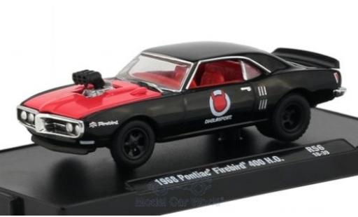 Pontiac Firebird 1/64 M2 Machines 400 H.O. nero/rosso 1968 modellino in miniatura