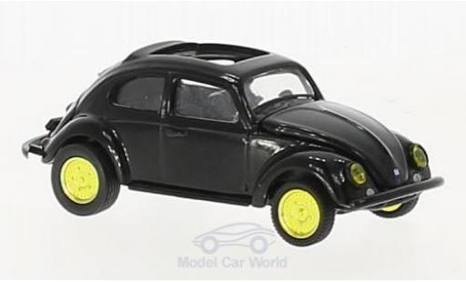 Volkswagen Beetle 1/64 M2 Machines Deluxe nero U.S.A.Model 1953 mit golden Felgen modellino in miniatura