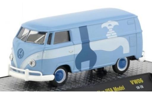 Volkswagen T1 B 1/64 M2 Machines Kastenwagen blu/Dekor 1960 USA-Version modellino in miniatura