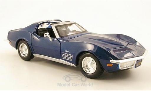 Chevrolet Corvette C3 1/24 Maisto metallico blu 1970 modellino in miniatura