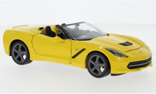 Chevrolet Corvette 1/24 Maisto Stingray (C7) Convertibile giallo 2014 modellino in miniatura