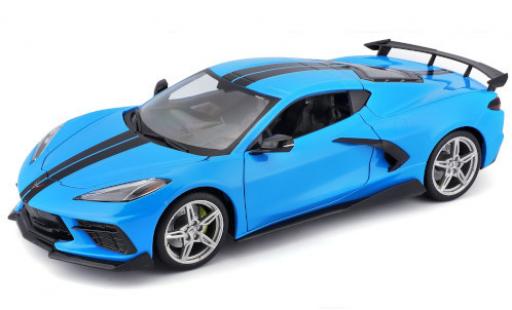 Chevrolet Corvette 1/18 Maisto Stingray (C8) blu/nero 2020 modellino in miniatura