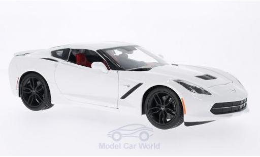 Chevrolet Corvette C7 1/18 Maisto Stingray Z51 (C7) bianco 2014 modellino in miniatura