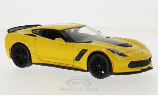 Chevrolet Corvette C7 1/24 Maisto Z06 giallo 2015 modellino in miniatura