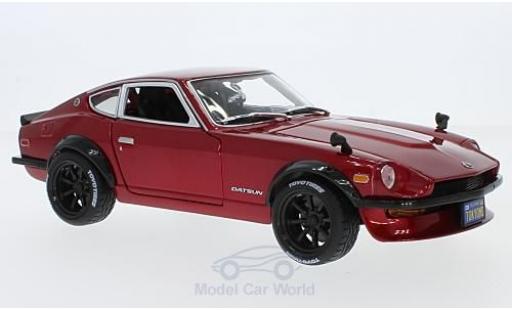 Datsun 240Z 1/18 Maisto metallico rosso 1971 modellino in miniatura