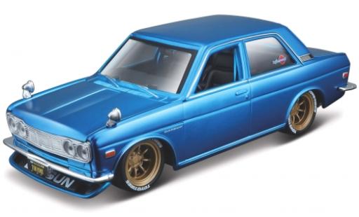 Datsun 510 1/24 Maisto metallico blu 1971 modellino in miniatura