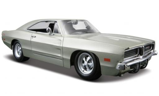 Dodge Charger 1/24 Maisto R/T grigio 1969 1:25 modellino in miniatura