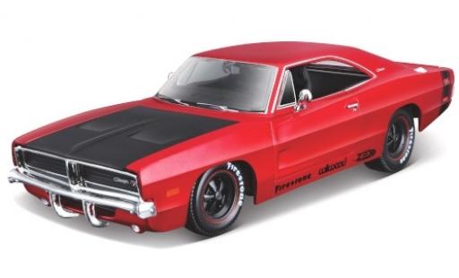 Dodge Charger 1/24 Maisto R/T Tuning metallico rosso/matt-nero 1969 modellino in miniatura