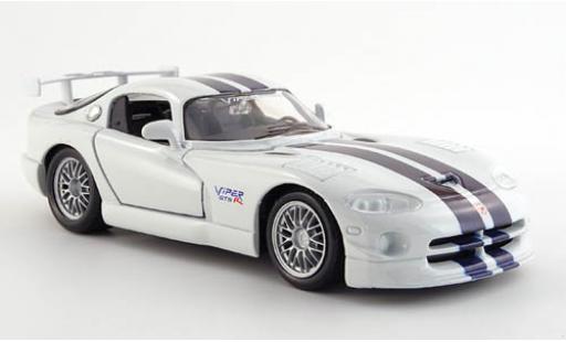 Dodge Viper 1/24 Maisto GT 2 bianco avec nero-blu Streifen modellino in miniatura