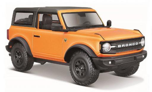 Ford Bronco 1/24 Maisto Badlands orange/matt-nero 2021 modellino in miniatura