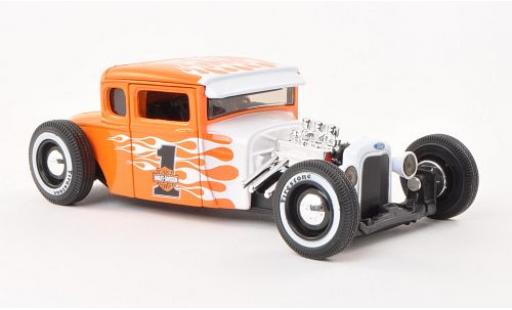 Ford Model A 1/24 Maisto Hot Rod No.1 orange/Dekor Harley-Davidson 1929 modellino in miniatura