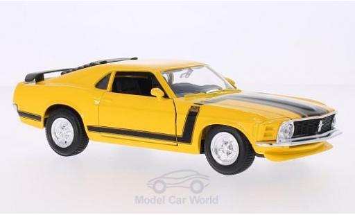 Ford Mustang 1/24 Maisto Boss 302 giallo 1970 modellino in miniatura