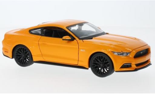 Ford Mustang 1/24 Maisto GT metallise orange 2015 1:24 modellino in miniatura