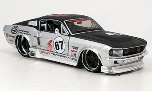 Ford Mustang 1/24 Maisto GT grigio/nero 1967 sans Vitrine modellino in miniatura