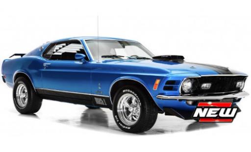 Ford Mustang 1/18 Maisto MACH 1 blu/nero 1970 modellino in miniatura