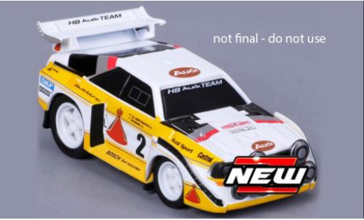 Audi Sport Quattro 1/64 Maisto Sport quattro S1 E2 bianco/giallo modellino in miniatura