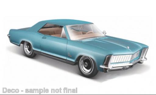 Buick Riviera 1/24 Maisto metallise blu clair/nero 1965 modellino in miniatura