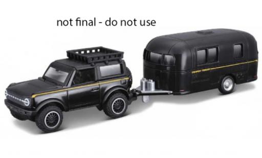 Ford Bronco 1/64 Maisto nero/giallo 2021 modellino in miniatura