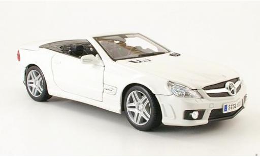 Mercedes Classe SL 1/18 Maisto SL63 AMG bianco 2009 modellino in miniatura