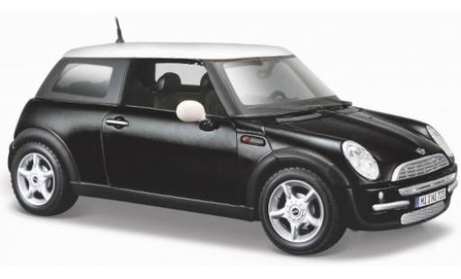 Mini Cooper 1/24 Maisto matt-nero/bianco modellino in miniatura