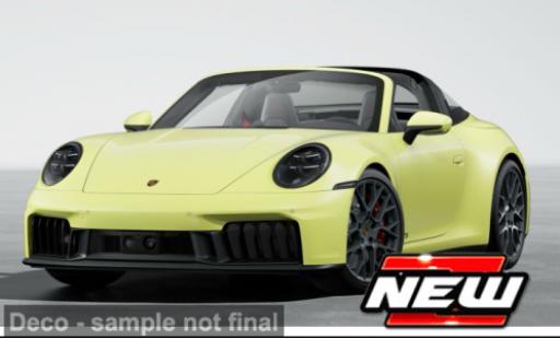 Porsche 992 Targa 1/18 Maisto 911 (.2) 4 GTS Hybrid gelb 2025 1:18 modellino in miniatura