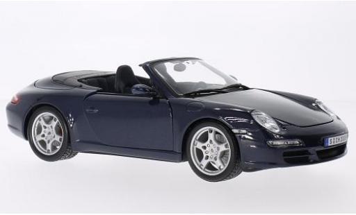 Porsche 997 S 1/18 Maisto 911 () Carrera S Cabriolet metallico blu modellino in miniatura