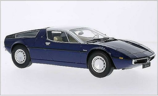 Maserati Bora Base 1/18 Minichamps metallicoo blu/grigio 1970 modellini auto