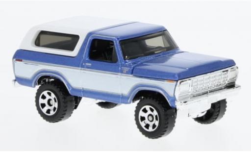 Ford Bronco 1/64 Matchbox metallise blau/weiss 1978 1:64 modellino in miniatura