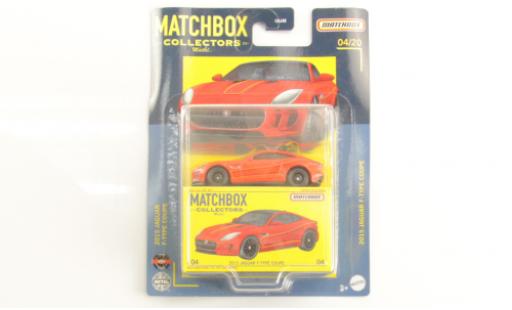 Jaguar F-Type 1/64 Matchbox rosso 2015 modellino in miniatura